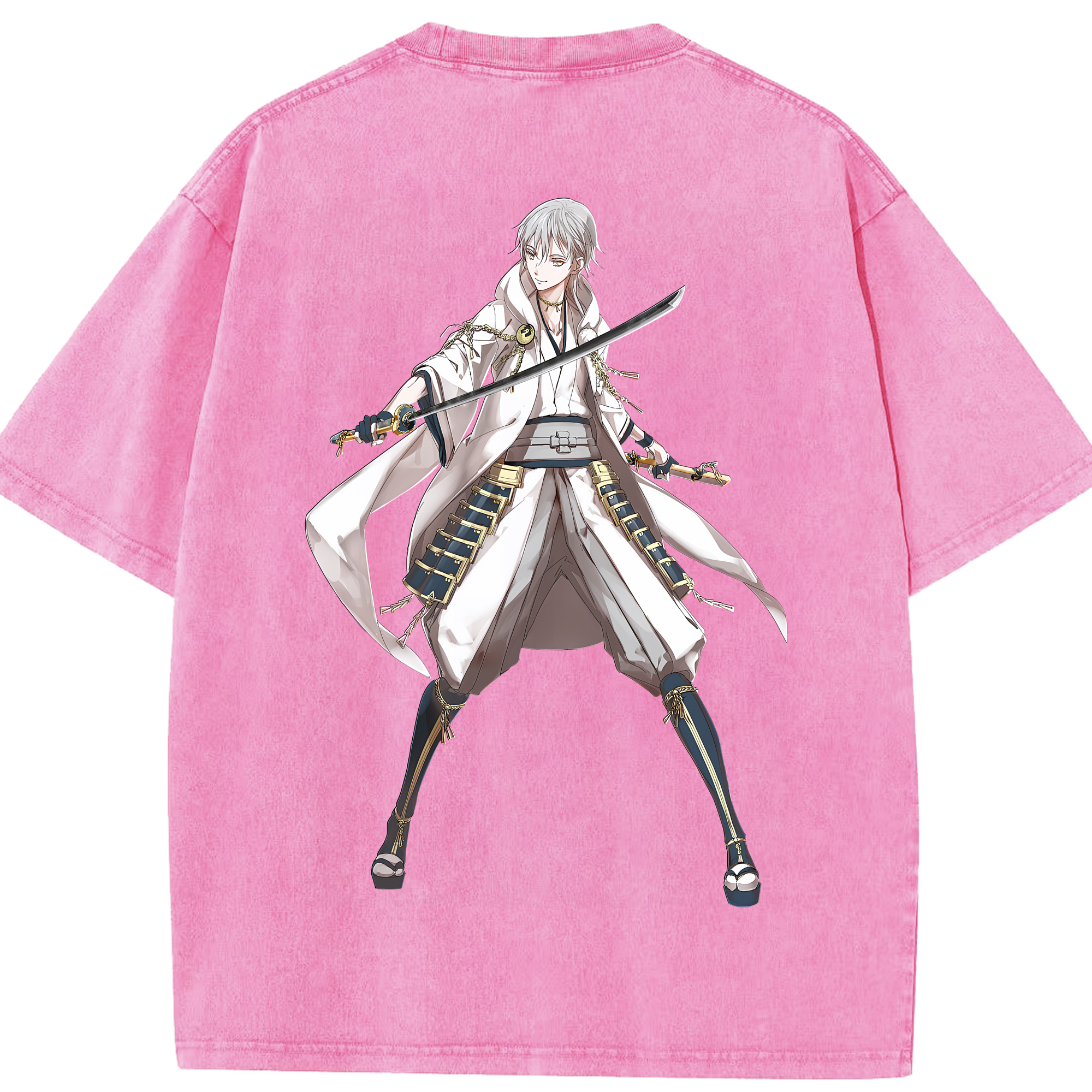 （画像用） 刀剣乱舞 Touken Ranbu 綿100% ヴィンテージ風 半袖Tシャツ（背面プリント）